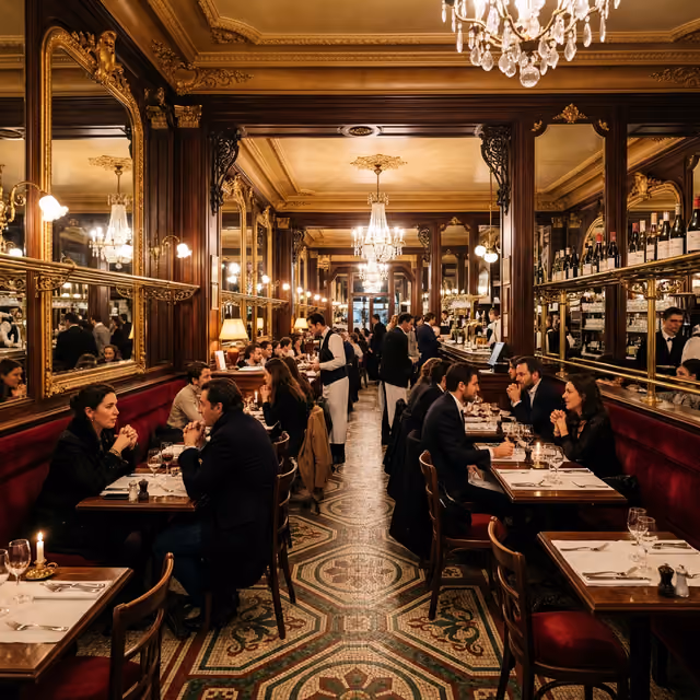 L'intérieur chaleureux du Vieux Comptoir